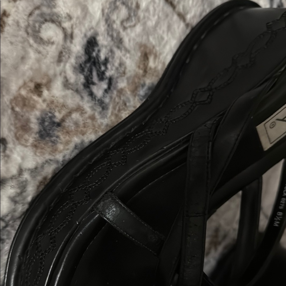 MIA Black Strappy Sandals Sleek Minimalist Design - Picture 3 of 4